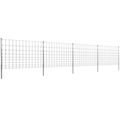 Dealsmate  Step-In Fence with Posts Zinc-coated Iron 50 m 120/10/30