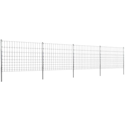 Dealsmate  Step-In Fence with Posts Zinc-coated Iron 50 m 120/10/15