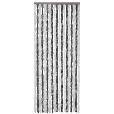 Dealsmate  Insect Curtain Grey and White 90x220 cm Chenille