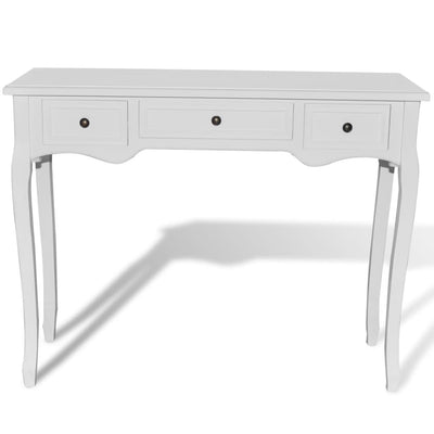 Dealsmate  Dressing Console Table with Three Drawers White