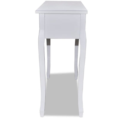Dealsmate  Dressing Console Table with Three Drawers White