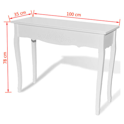 Dealsmate  Dressing Console Table White