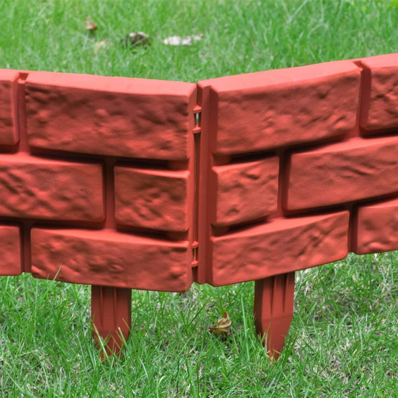 Dealsmate  Lawn Divider with Brick Design 11 pcs