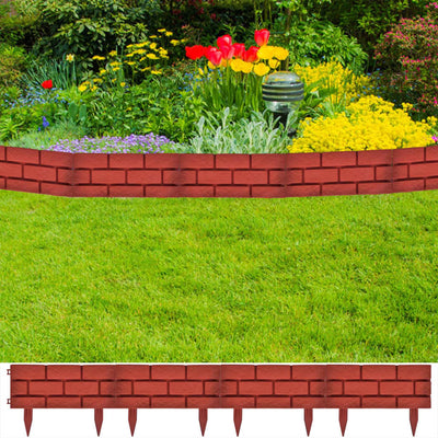 Dealsmate  Lawn Divider with Brick Design 11 pcs
