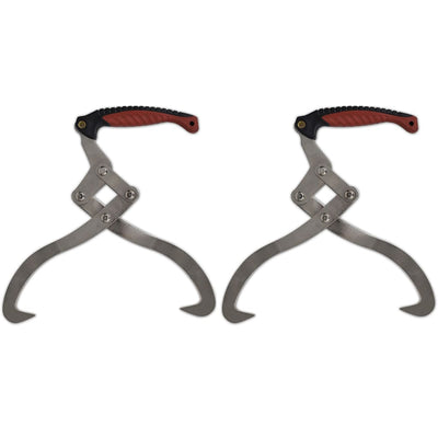 Dealsmate  2 pcs Log Tongs with TPR Handle