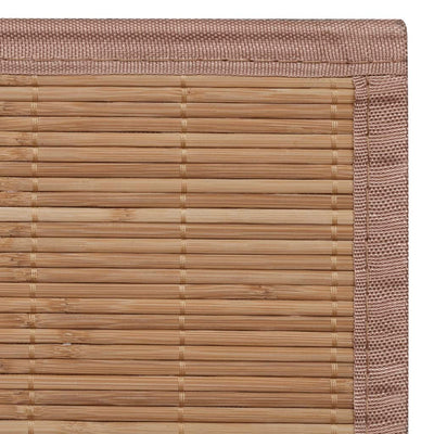 Dealsmate Rectangular Brown Bamboo Rug 80 x 200 cm