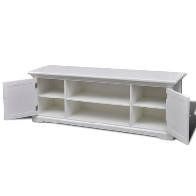 Dealsmate  TV Stand White Wood
