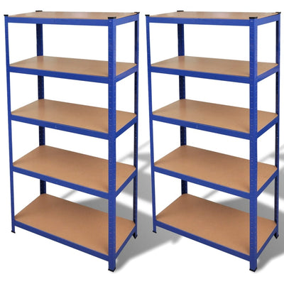 Dealsmate Storage Shelf Blue 2 pcs