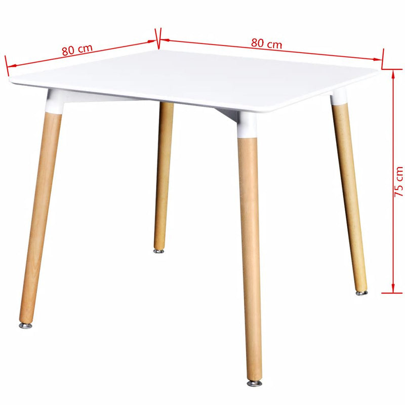 Dealsmate  Dining Table MDF Square White