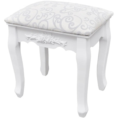 Dealsmate  Dressing Table with Stool and 3 Mirrors White