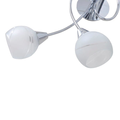Dealsmate Ceiling Lamp with Glass Shades for 5 E14 Bulbs