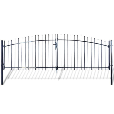 Dealsmate Double Door Fence Gate with Spear Top 400 x 200 cm