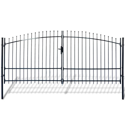 Dealsmate Double Door Fence Gate with Spear Top 400 x 225 cm