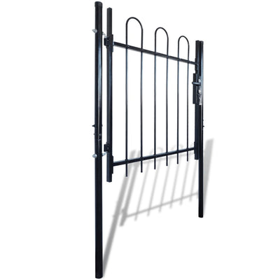 Dealsmate Single Door Fence Gate with Hoop Top 100 x 100 cm