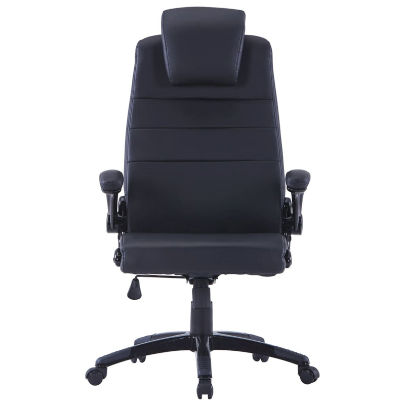 Dealsmate Black Artificial Leather Swivel Chair Adjustable