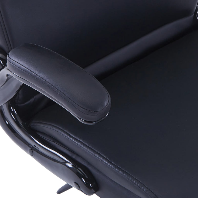 Dealsmate Black Artificial Leather Swivel Chair Adjustable