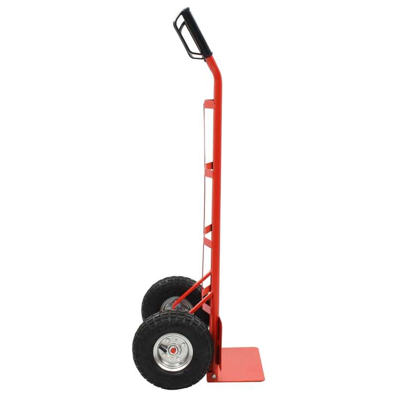 Dealsmate Red and Black Metal Foldable Trolley