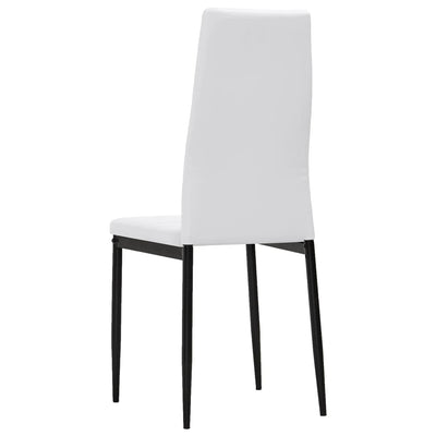 Dealsmate  Dining Chairs 4 pcs White Faux Leather