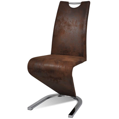 Dealsmate  Dining Chairs 4 pcs Brown Faux Leather