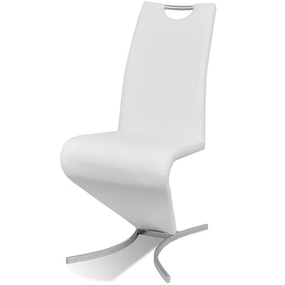 Dealsmate  Dining Chairs 4 pcs White Faux Leather