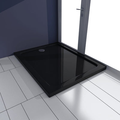 Dealsmate  Rectangular ABS Shower Base Tray Black 70 x 90 cm