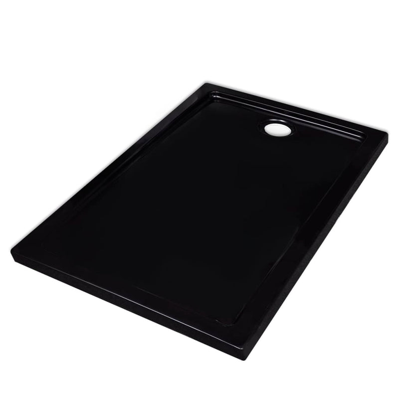 Dealsmate  Rectangular ABS Shower Base Tray Black 70 x 100 cm
