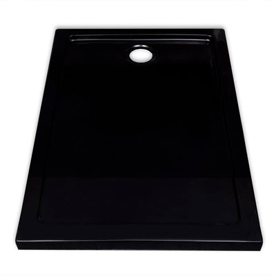 Dealsmate  Rectangular ABS Shower Base Tray Black 70 x 100 cm