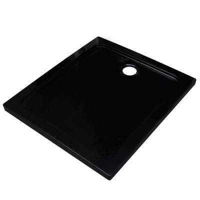Dealsmate  Rectangular ABS Shower Base Tray Black 80 x 90 cm