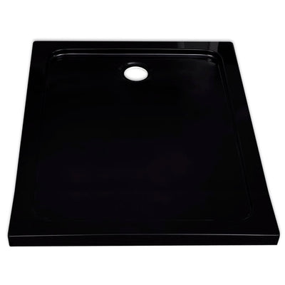 Dealsmate  Rectangular ABS Shower Base Tray Black 80 x 100 cm