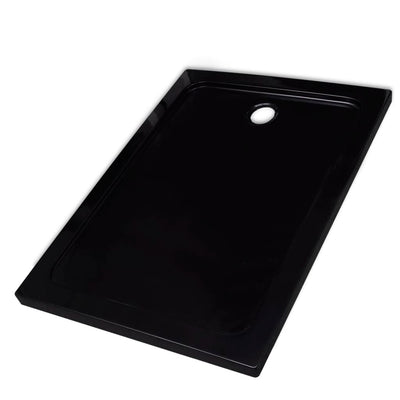 Dealsmate  Rectangular ABS Shower Base Tray Black 80 x 110 cm