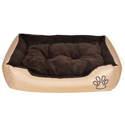 Dealsmate  Warm Dog Bed with Padded Cushion L