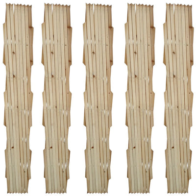 Dealsmate  Trellis Fence 5 pcs Solid Wood 180x90 cm