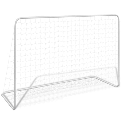 Dealsmate  Football Goal with Net 182x61x122 cm Steel White