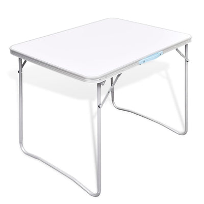 Dealsmate Foldable Camping Table with Metal Frame 80 x 60 cm