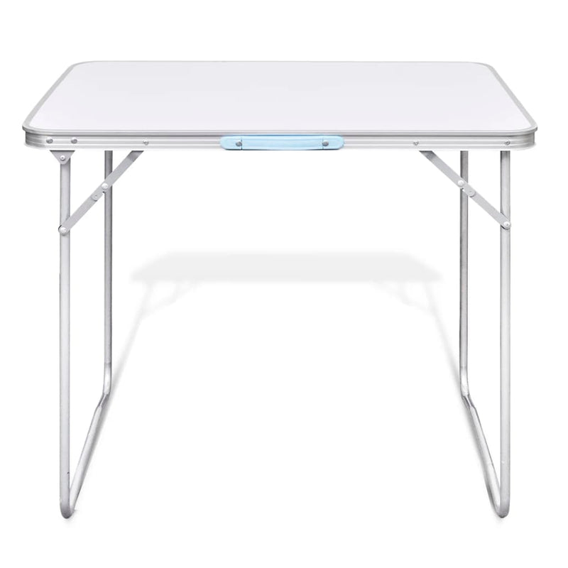 Dealsmate Foldable Camping Table with Metal Frame 80 x 60 cm