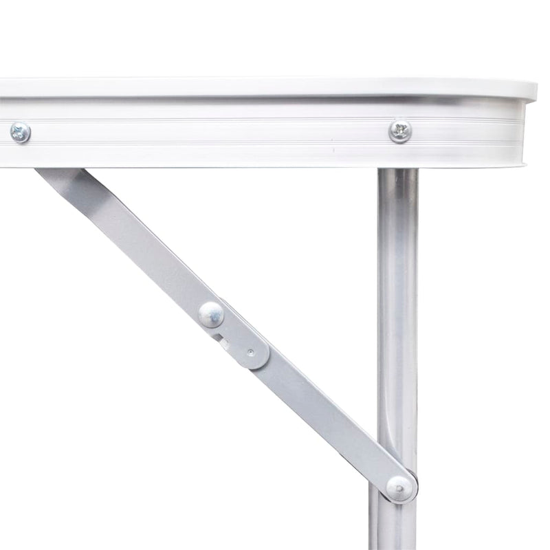 Dealsmate  Foldable Camping Table Height Adjustable Aluminium 240 x 60 cm