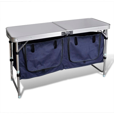 Dealsmate Foldable Camping Cupboard with Aluminium Frame