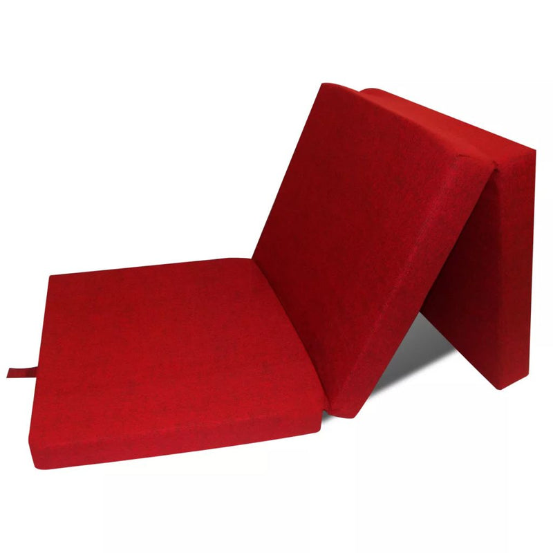 Dealsmate  Trifold Foam Mattress 190 x 70 x 9 cm Red
