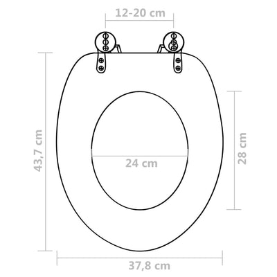 Dealsmate  Toilet Seats with Hard Close Lids MDF New York