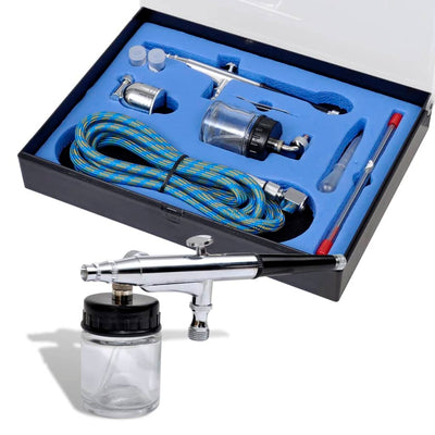 Dealsmate  Airbrush Set with Glass Jar 0.2 / 0.3 / 0.5 mm Nozzles
