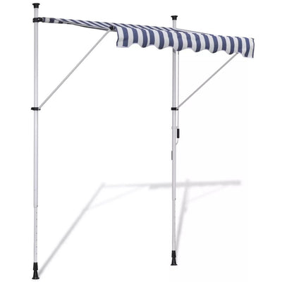 Dealsmate  Retractable Awning 200 cm Manually-operated Blue/White
