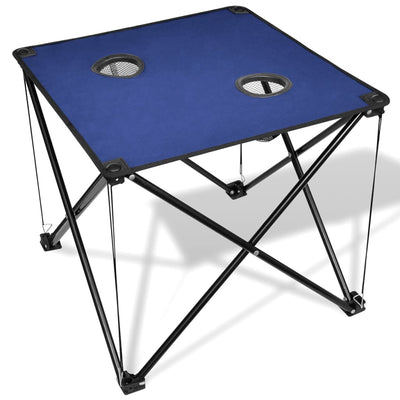 Dealsmate Foldable Camping Table Blue