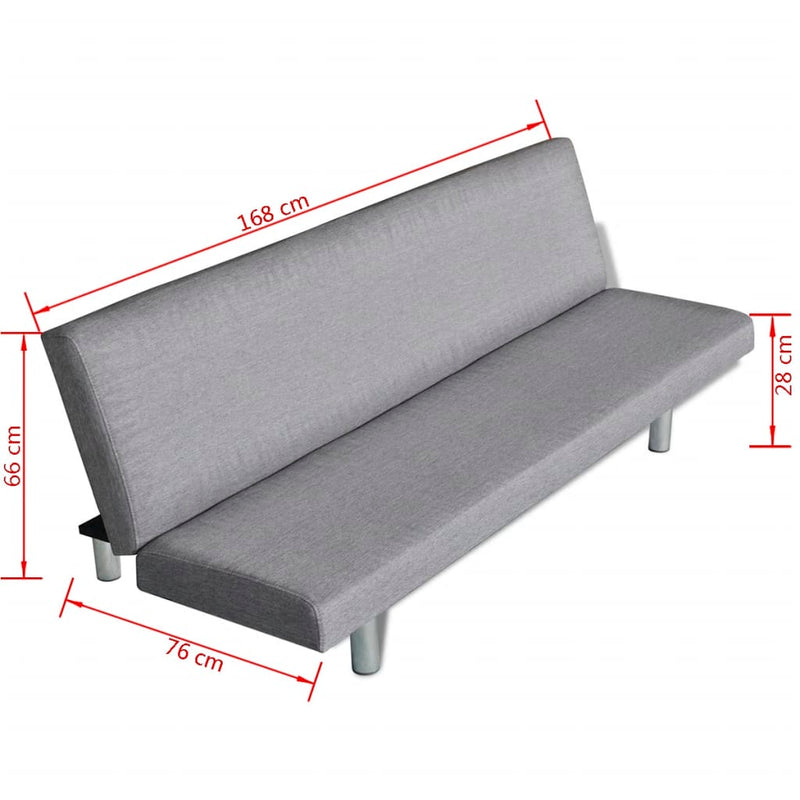 Dealsmate  Sofa Bed Light Grey Polyester