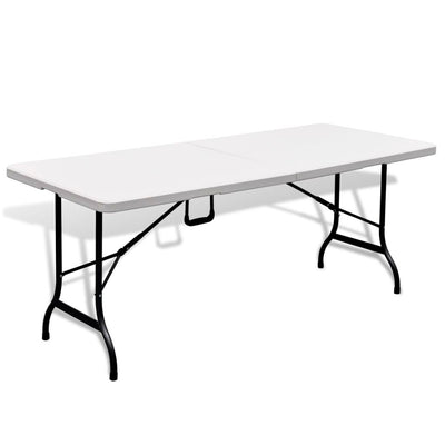Dealsmate  Folding Garden Table White 180x75x74 cm HDPE