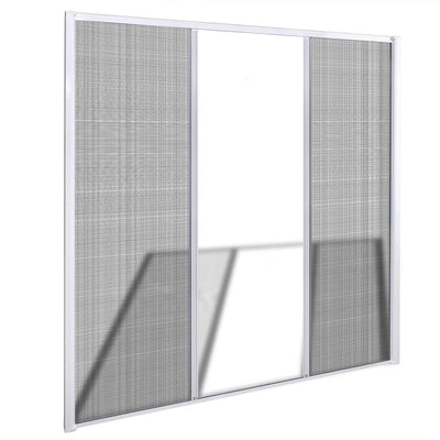 Dealsmate White Sliding Insect Screen for Double Doors 215 x 215 cm