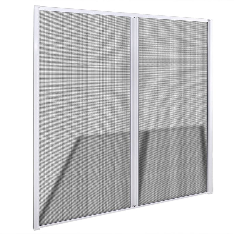 Dealsmate White Sliding Insect Screen for Double Doors 215 x 215 cm