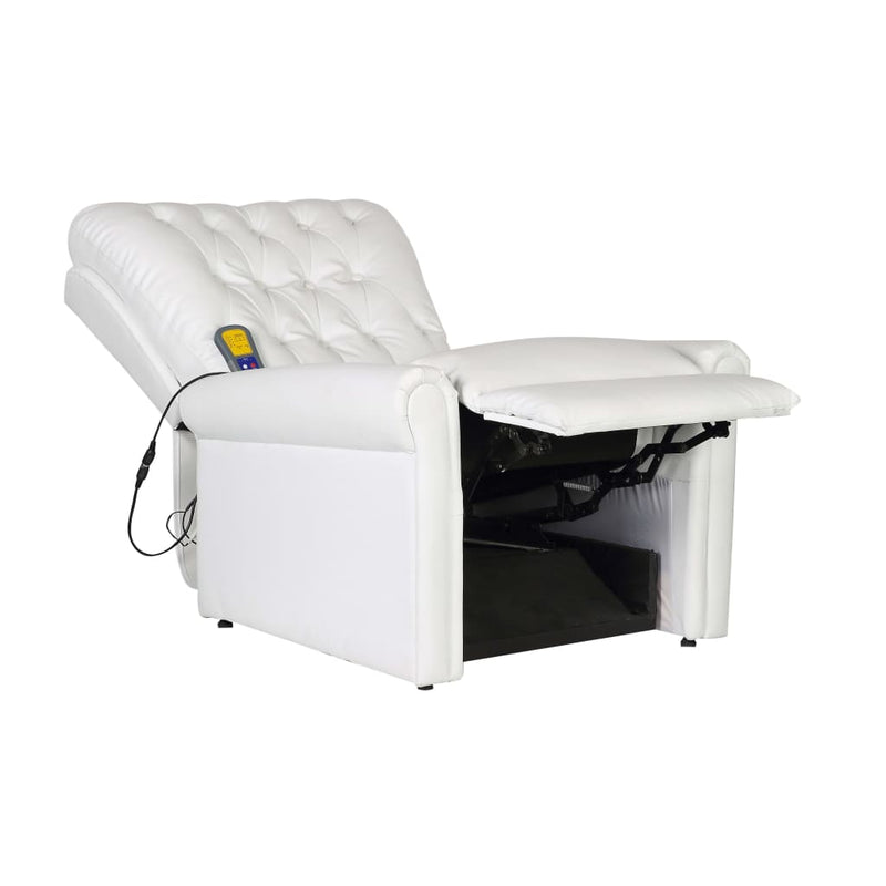 Dealsmate  Massage Chair White Faux Leather
