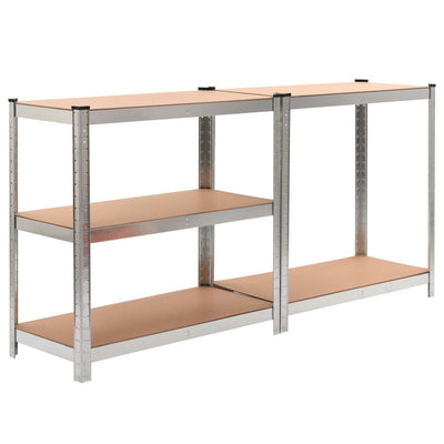 Dealsmate  5-Layer Heavy-duty Shelves 5 pcs Silver Steel&Engineered Wood