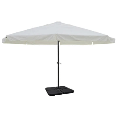 Dealsmate  Aluminium Umbrella with Portable Base White