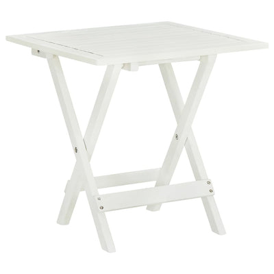 Dealsmate  Bistro Table White 46x46x47 cm Solid Acacia Wood